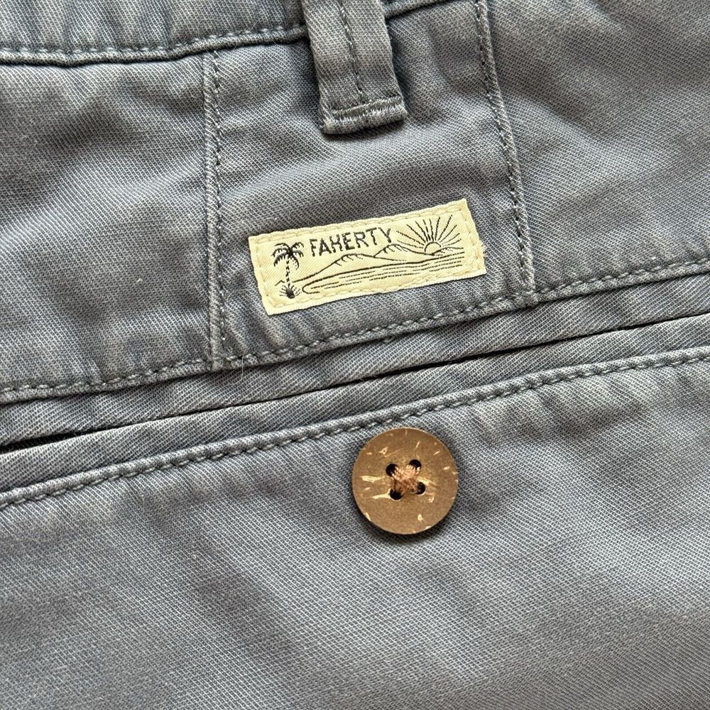 Faherty Island Life Chino Shorts Mens Size 30 8" Inseam Stretch Blue $118 - Picture 10 of 12